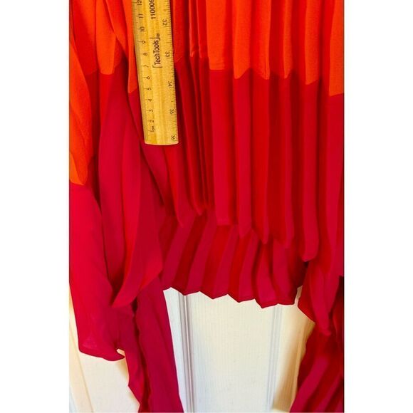 NWT Strut & Bolt Los Angeles Accordion High & Low Self-Tie Halter Neck Dress L - Picture 10 of 12